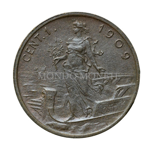 1 Centesimo 1909 Monete Da Collezione