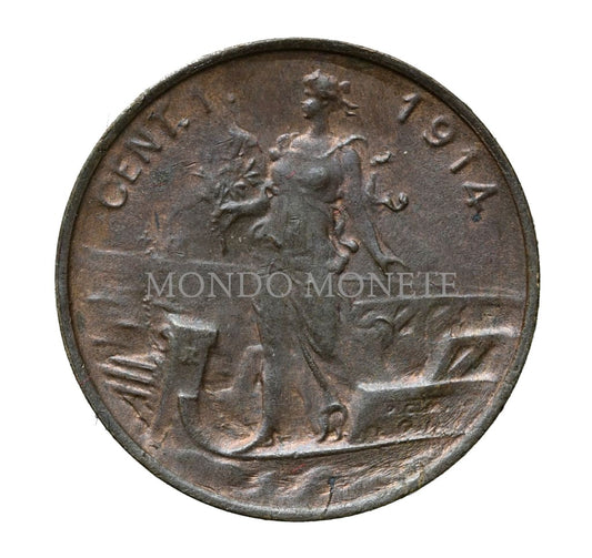 1 Centesimo 1914 Monete Da Collezione