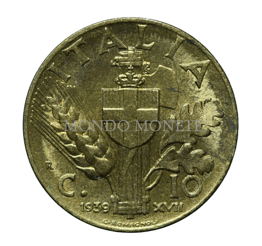 10 Centesimi 1939 Monete Da Collezione