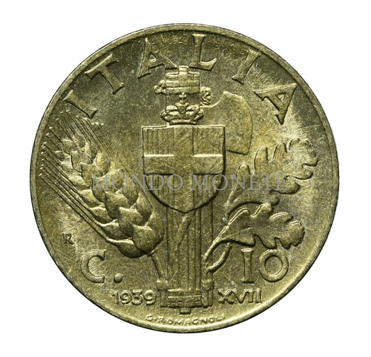 10 Centesimi 1939 Monete Da Collezione