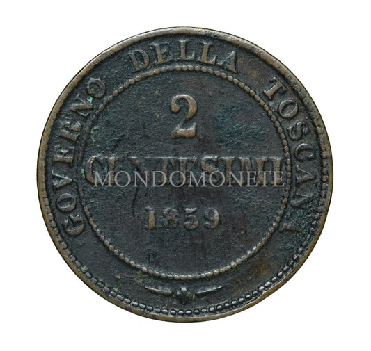 2 Centesimi 1859 - Governo Della Toscana Monete Da Collezione