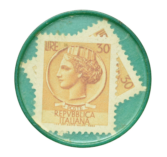 GETTONE DI NECESITA ANNONIMO 2 VALORI DA 30 LIRE TOTALE 60 LIRE INCAPSULATO