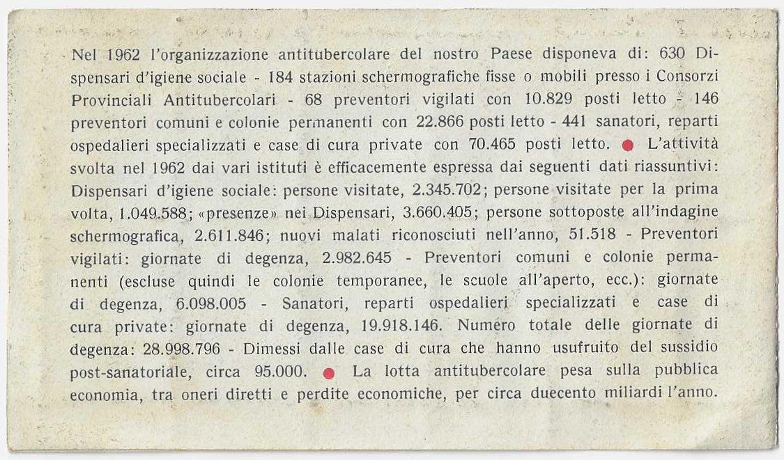 XXVII campagna nazionale antitubercolare 1964