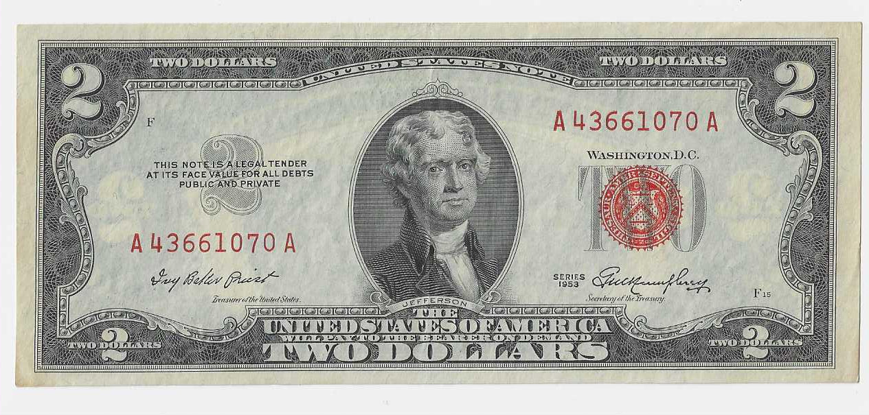 USA 2 dollars 1953