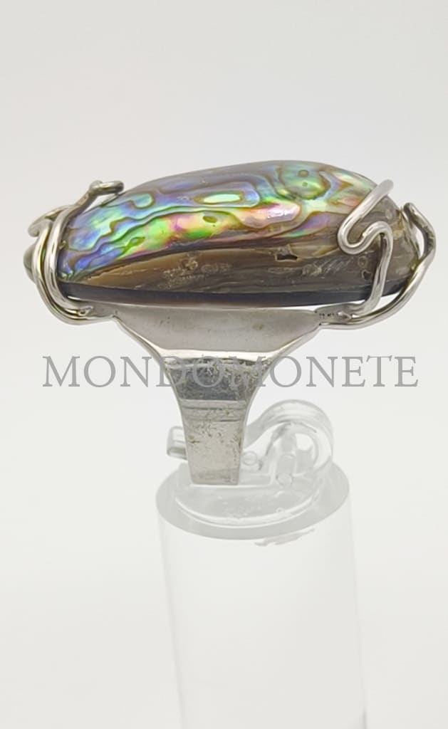 Anello Argento 925 Madreperla Pezzo Unico Bellezza Interiore Shine Orologi E Gioielli