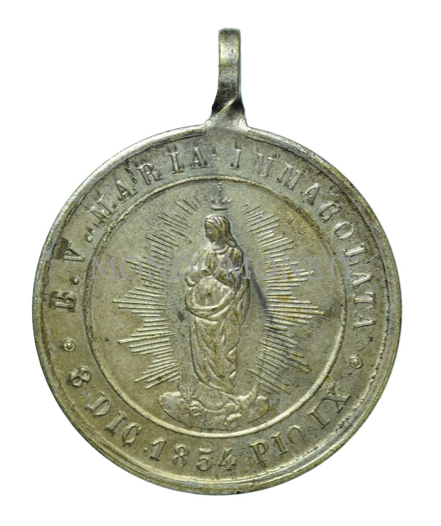 B. V. Maria Immacolata 8 Dic. 1854 - Pio Ix S. Giuseppe Pregate P. Noi Medaglie E Gettoni