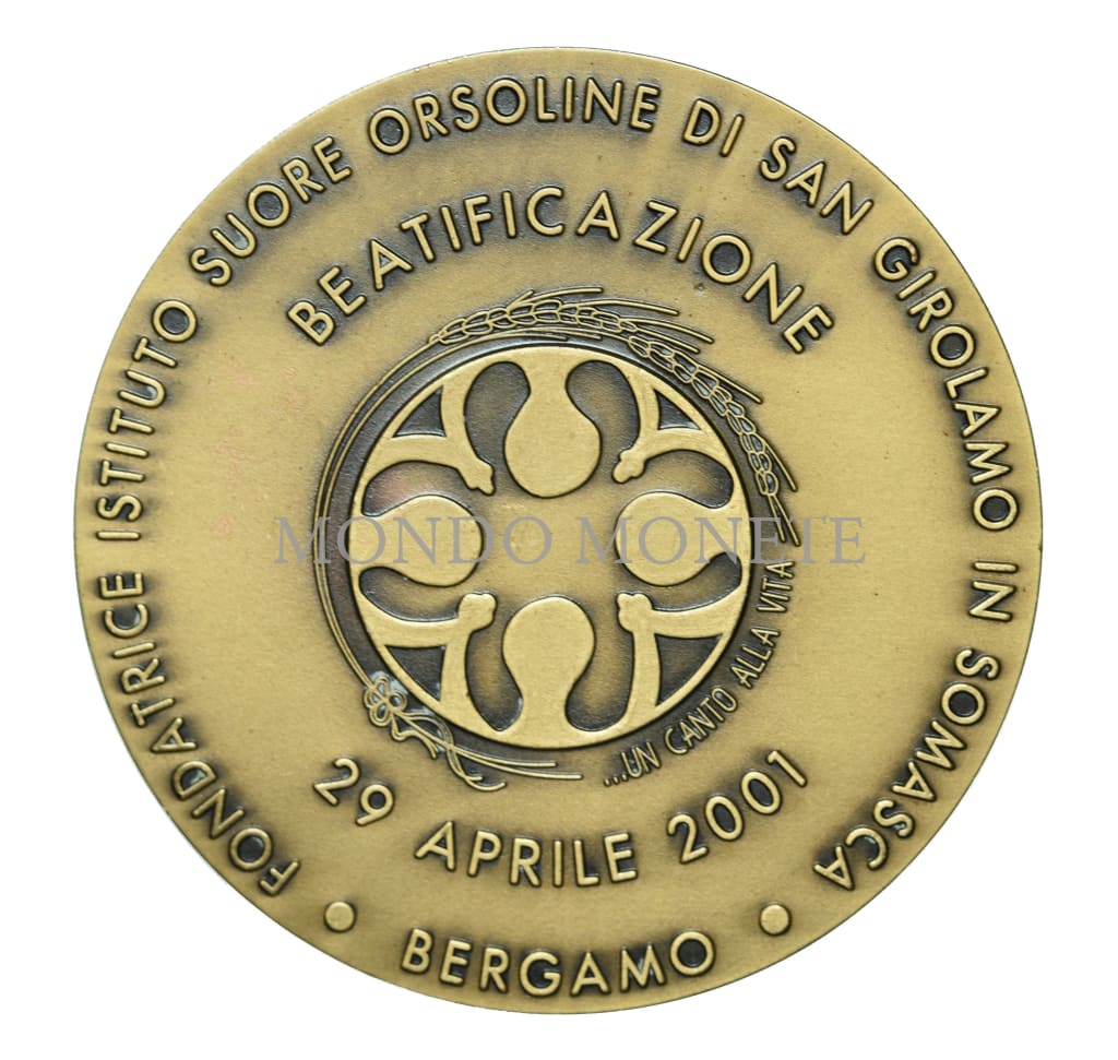 Bergamo Beatificazione Di Madre Caterina Cittadini 2001 Medaglie E Gettoni