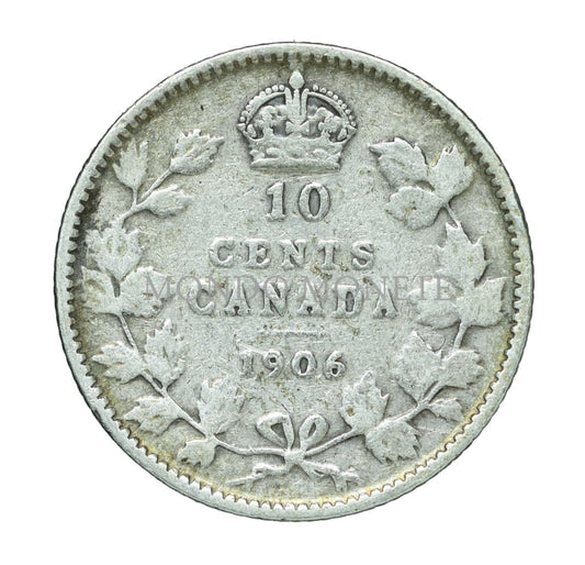Canada 10 Cents 1906 Monete Da Collezione