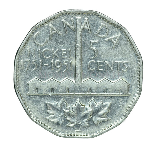 Canada 5 Cents 1751 - 1951 Monete Da Collezione