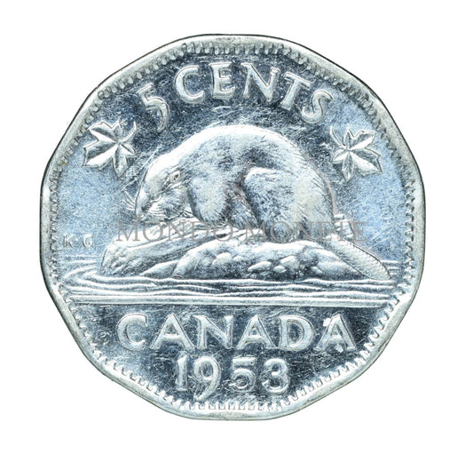 Canada 5 Cents 1953 Monete Da Collezione