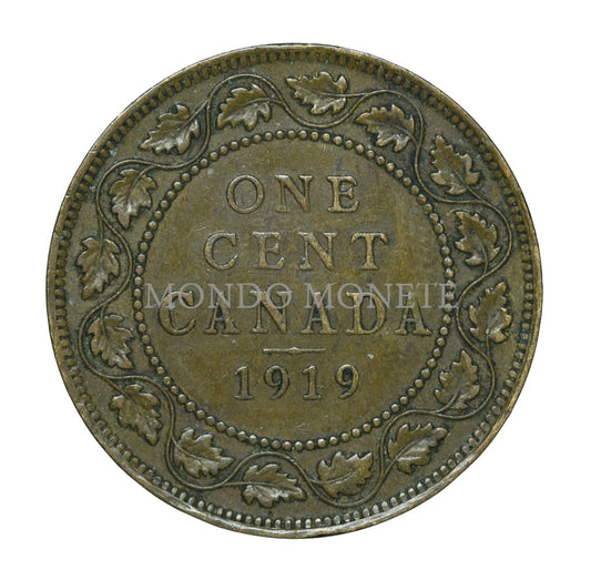 Canada One Cent 1919 Monete Da Collezione