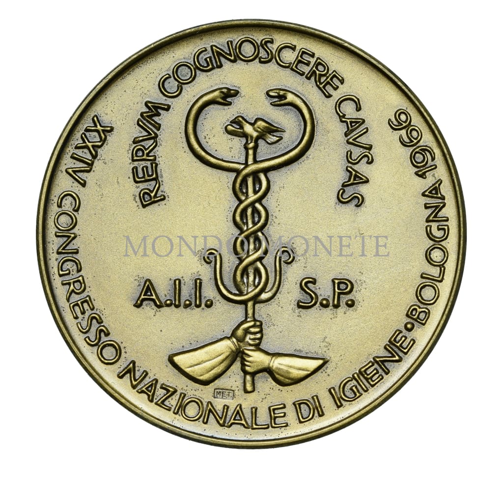 Congresso Nazionale Di Igiene E Medicina Preventiva Bolognaile 2-5 Aprxxiv 1966 Medaglie E Gettoni