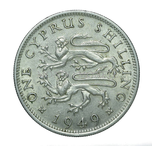 Cyprus 1 Shilling 1949 Monete Da Collezione