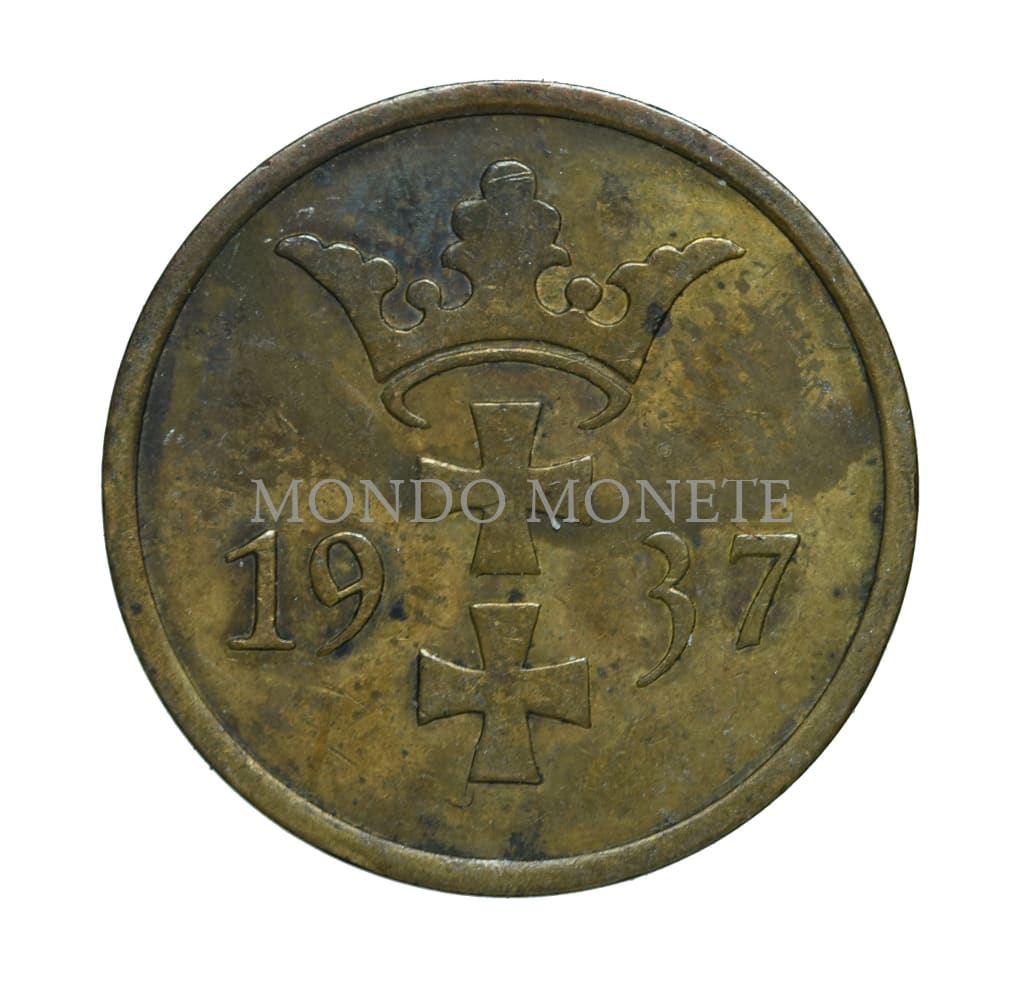 Danzig 2 Pfennig 1937 Monete Da Collezione