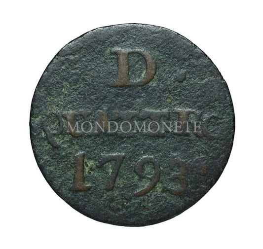 Denari Quattro 1793 Repubblica Di Genova 1637 - 1797 Monete Da Collezione