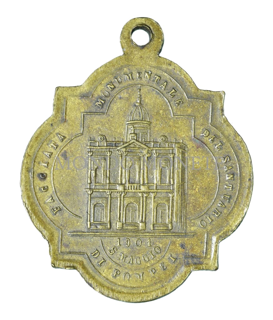 Facciata Monumentale Del Santuario Di Pompei 5 Maggio 1901 Medaglie E Gettoni