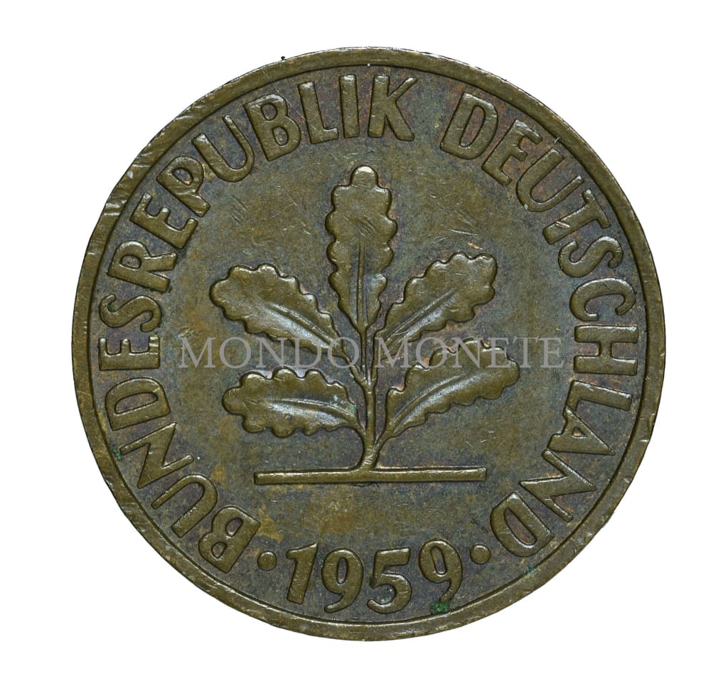 Germania 2 Pfennig 1959 J Monete Da Collezione