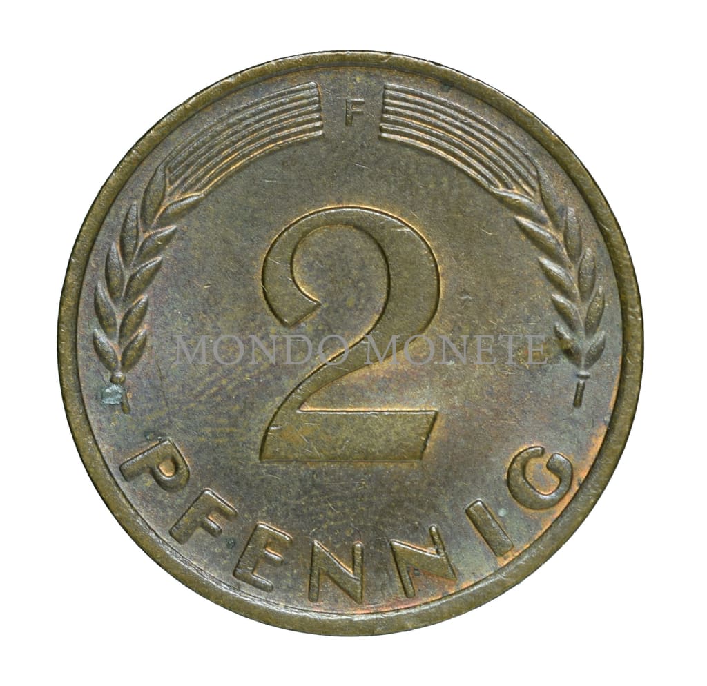 Germania 2 Pfennig 1966 F Monete Da Collezione