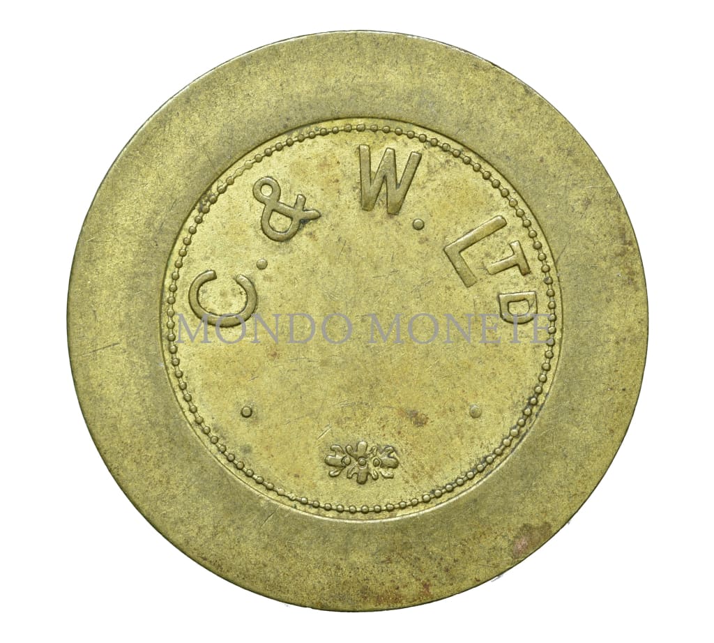 Gettone Traghetta C & W . Ltd 10 Shillings Medaglie E Gettoni