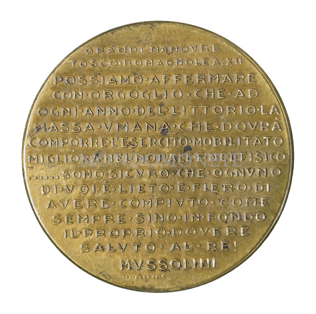Grandi Manovre Tosco - Romagnole A. Xii Medaglie E Gettoni