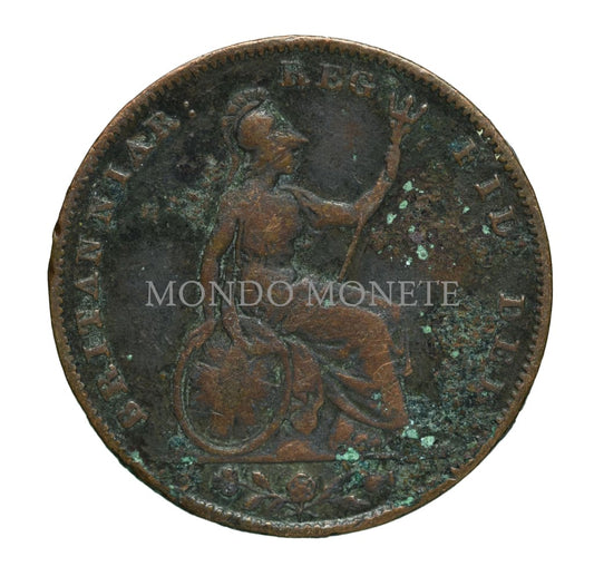 Great Britain Victoria Farthing 1845 Monete Da Collezione