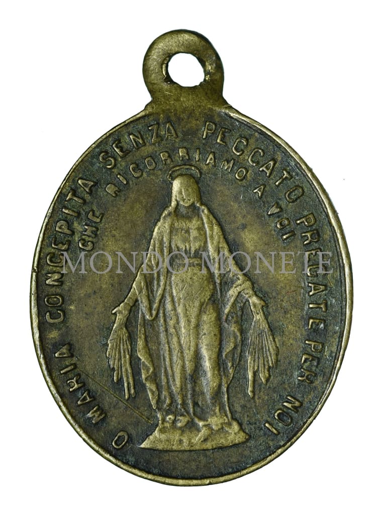Leone Xiii - O Maria Concetta Senza Peccato Pregate Per Noi Che Ricoriamo A Voi Medaglie E Gettoni