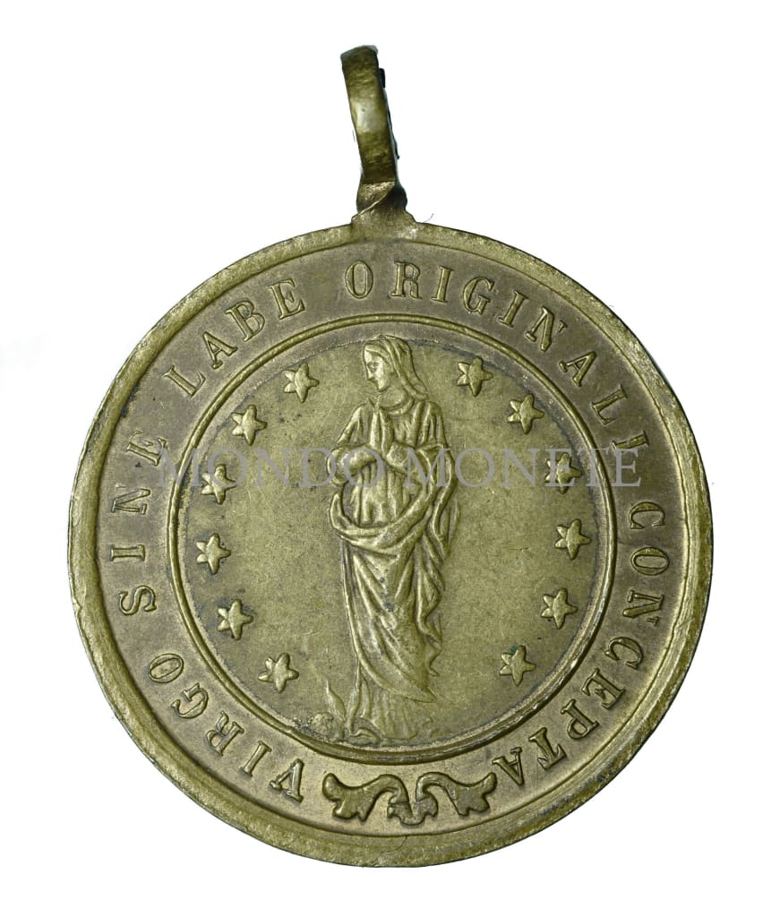 Leone Xiii - Virgo Sine Labe Originali Concepta Medaglie E Gettoni