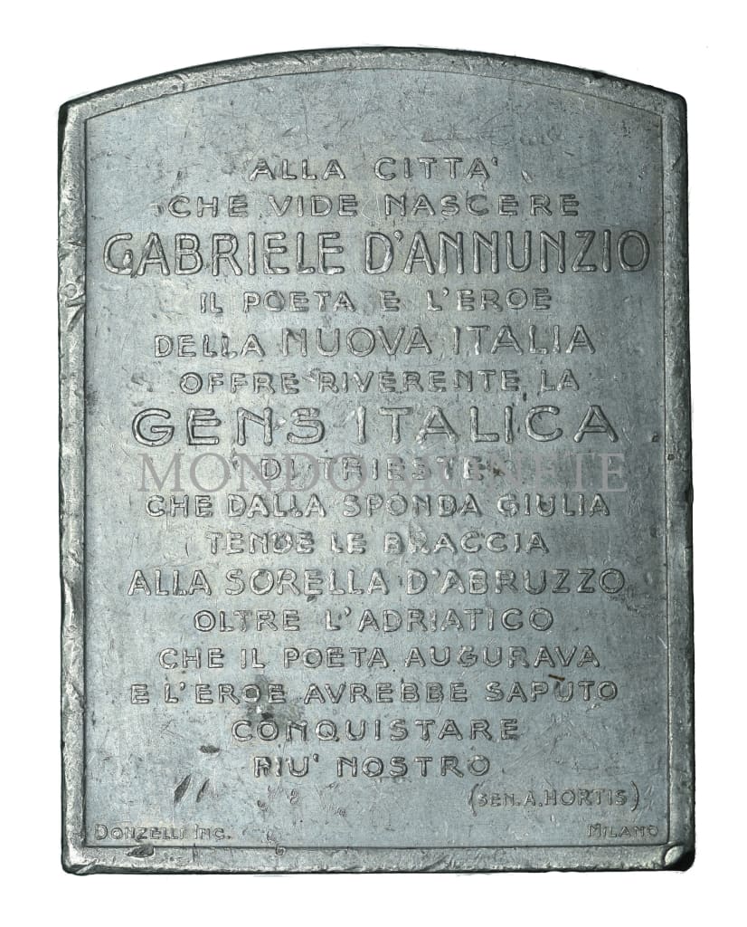 Medaglia Placca Celebrativa Gabriele Dannunzio Medaglie E Gettoni