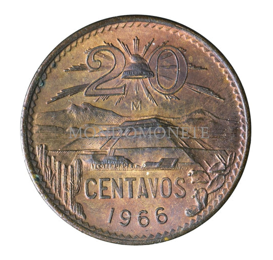 Mexico 20 Centavos 1966 Monete Da Collezione