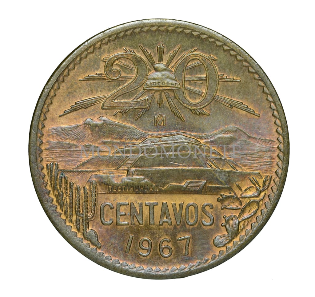 Mexico 20 Centavos 1967 Monete Da Collezione