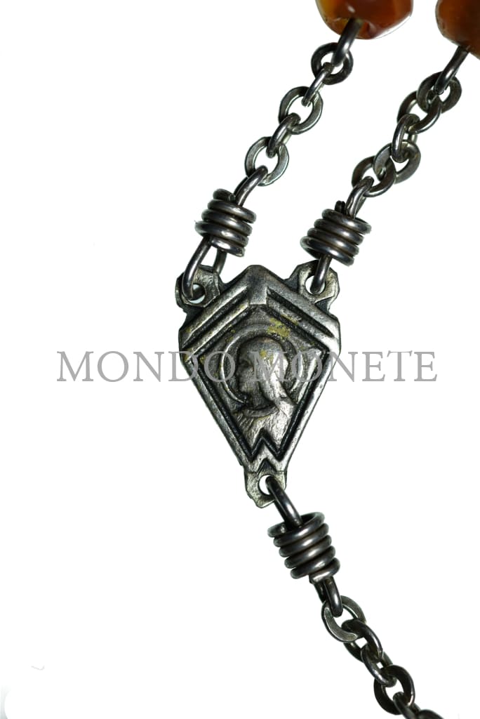 Rosario Dormitio Mariae - Agata Corniola Argento 45 Cm Rosari