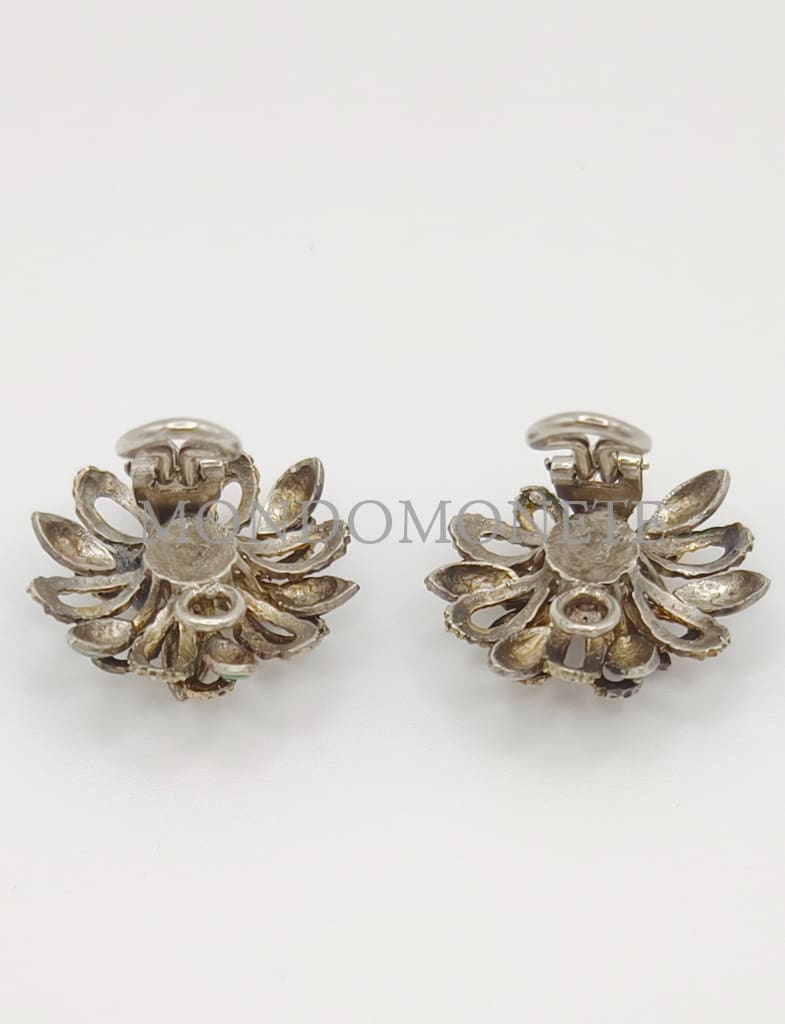 Parure Artigianale Anello + Orecchini In Argento E Smalti Marchiato Al 1777 Orologi Gioielli