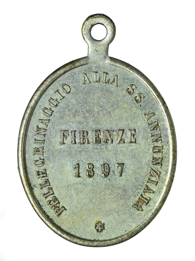 Pellegrinaggio Alla Ss. Annunziata Firenze 1897 Medaglie E Gettoni