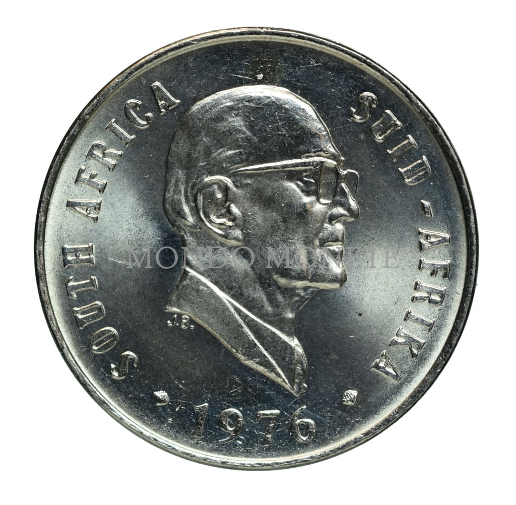 President Fouche South Africa 10 Cent 1976 Monete Da Collezione