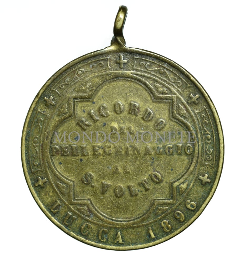Ricordo Del Pellegrinaggio Al S. Volto Lucca 1896 Medaglie E Gettoni