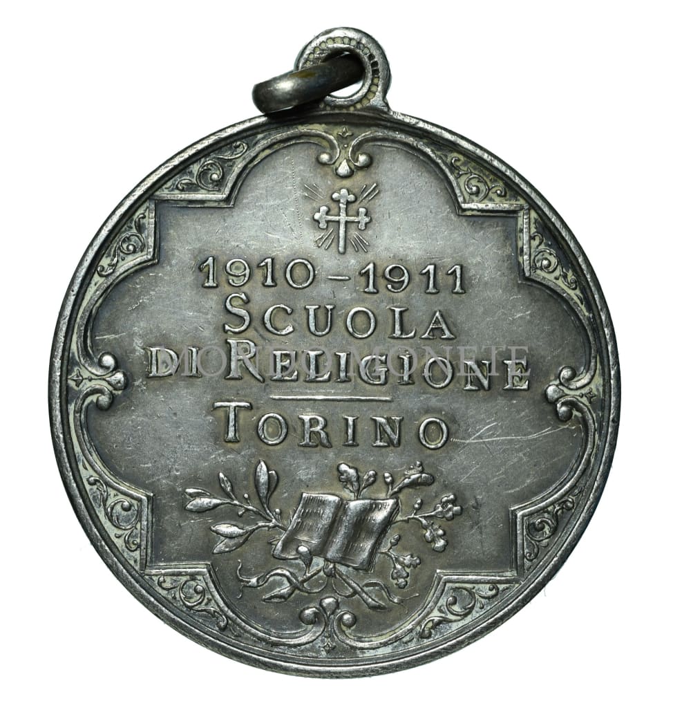 Scuola Di Religione Torino 1910 - 1911 Medaglie E Gettoni