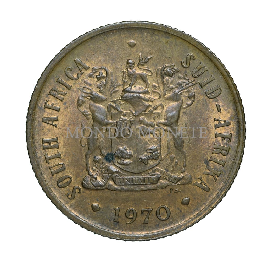 South Africa 2 Cents 1970 Monete Da Collezione
