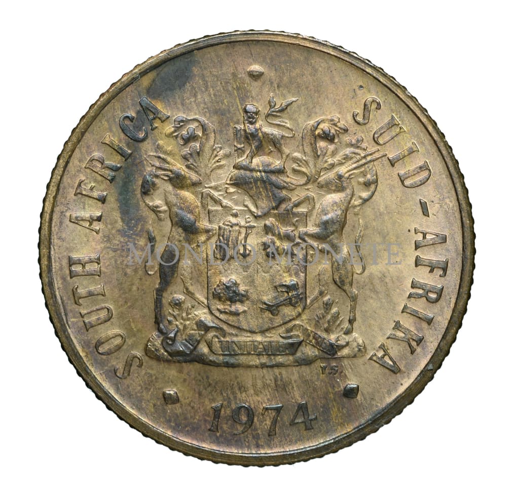 South Africa 2 Cents 1974 Monete Da Collezione