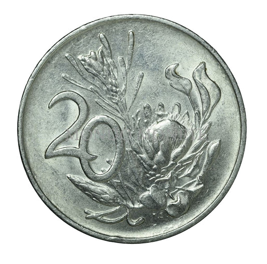 South Africa 20 Cents 1972 Monete Da Collezione