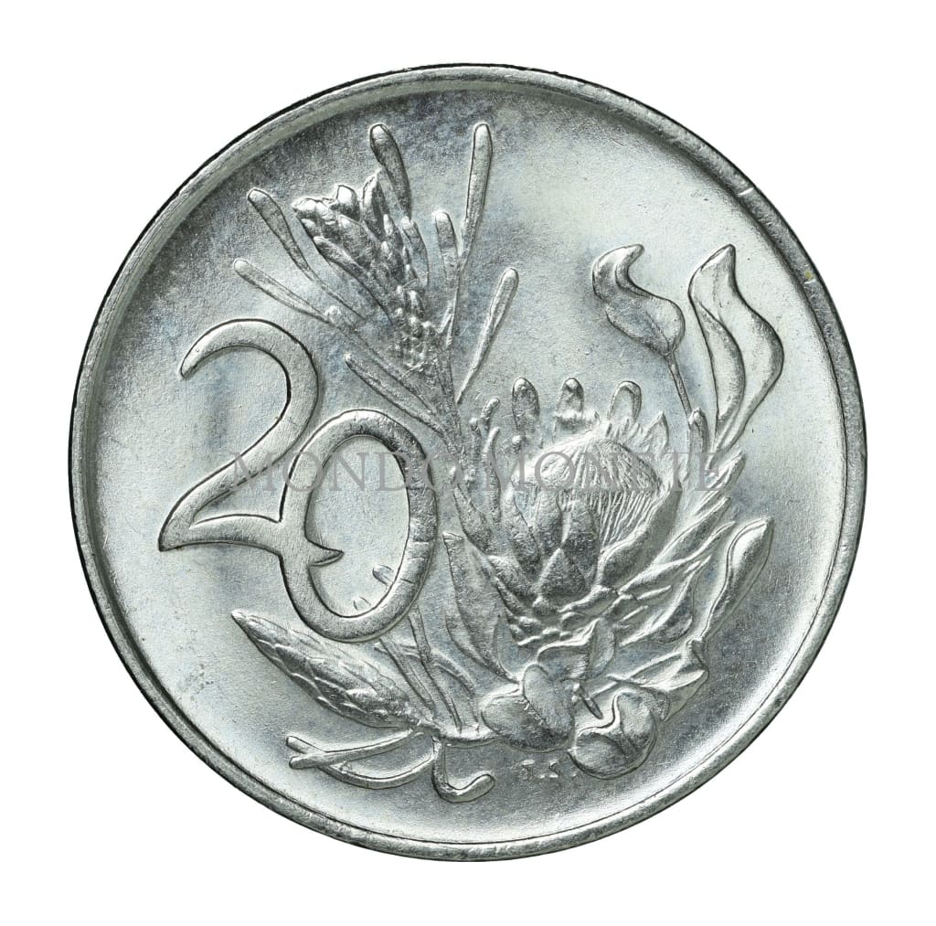 South Africa 20 Cents 1977 Monete Da Collezione