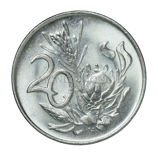 South Africa 20 Cents 1977 Monete Da Collezione
