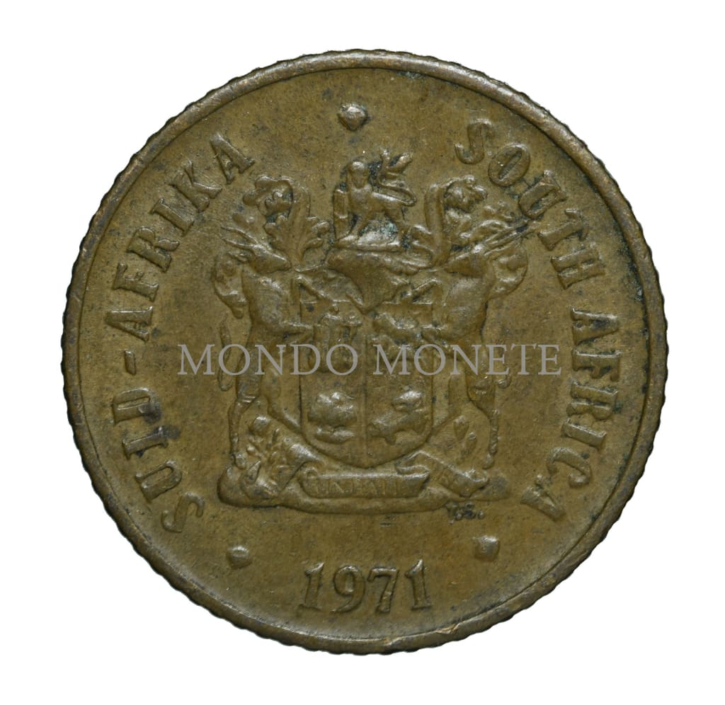 Suid Africa 1 Cent 1971 Monete Da Collezione