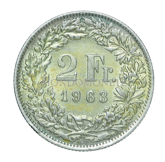 Swiss 2 Francs 1963 Monete Da Collezione