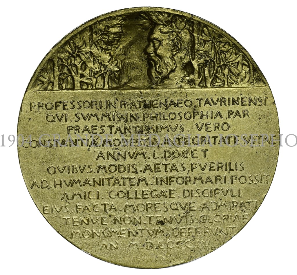Torino 1904 Giuseppe Allievo Filosofo Medaglie E Gettoni