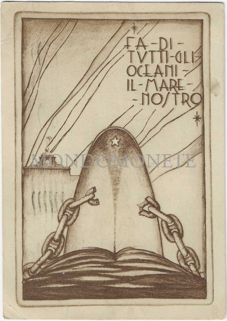 Viaggiata Fa Di Tvtti Oceani Il Mare Nostro 1940 Cartoline