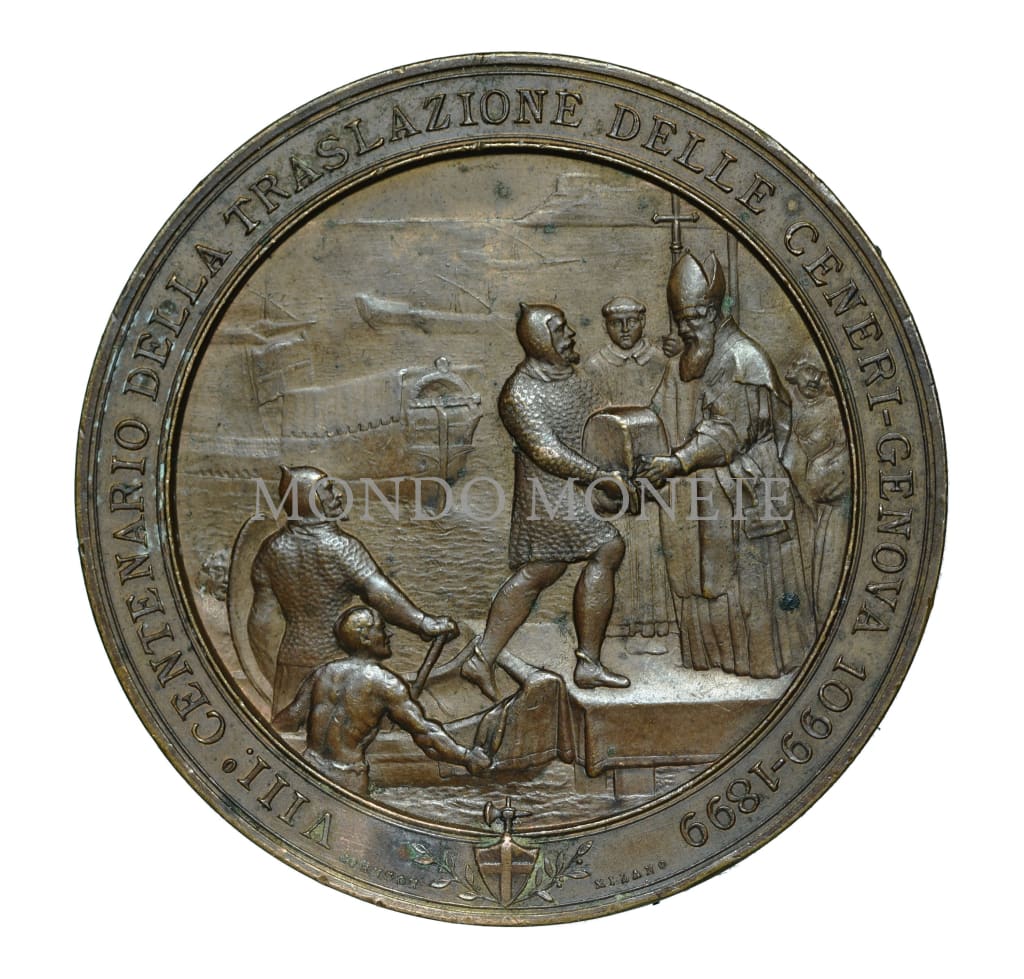 Viii° Centenario Della Traslazione Delle Ceneri - Genova 1099 1899 Medaglie E Gettoni