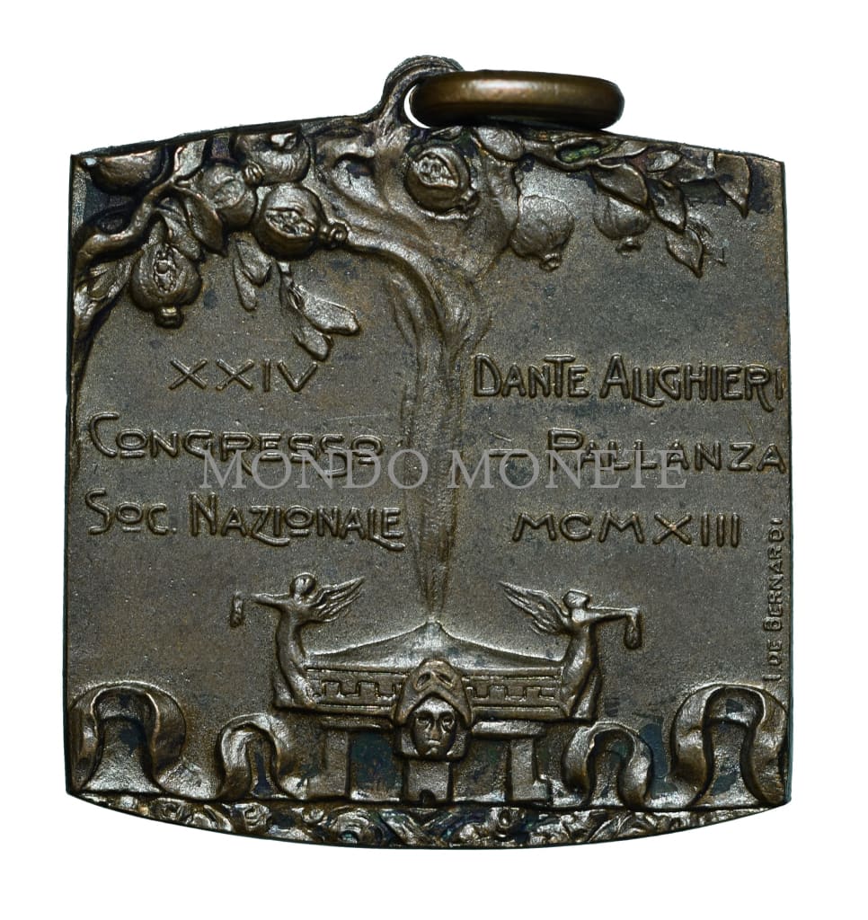 Xxi Congresso Società. Nazionale Dante Alighieri Pallanza 1908 Medaglie E Gettoni