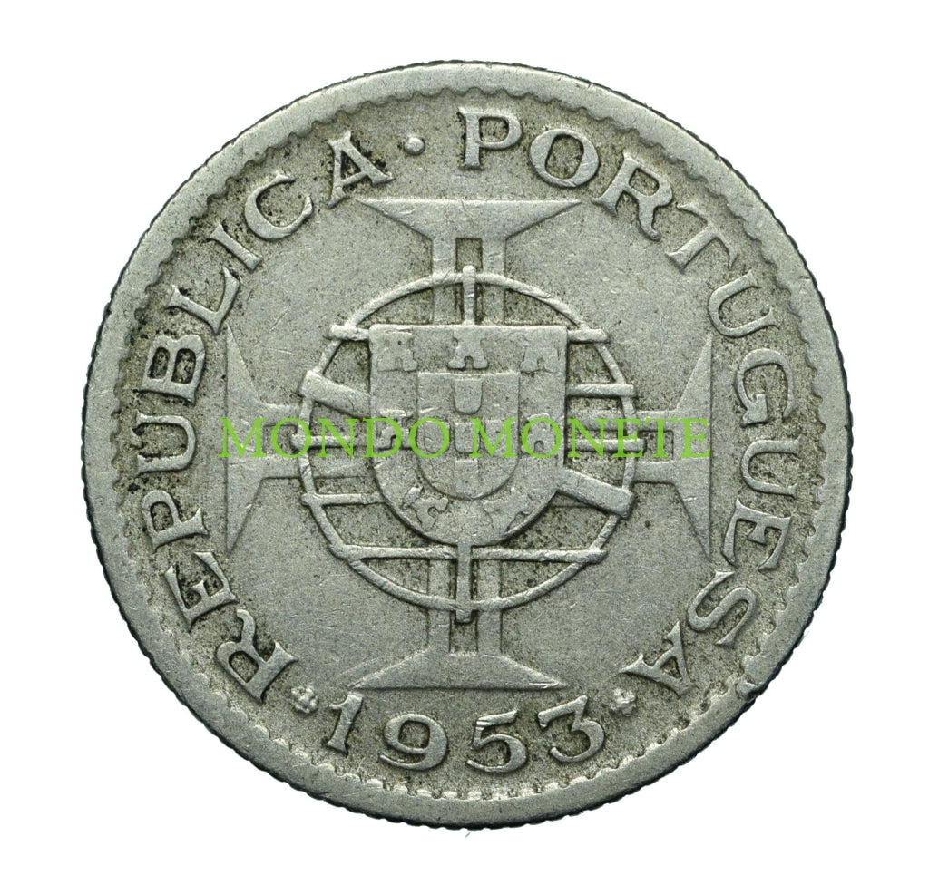 2 50 Escudos 1953 Cape Verde Monete Da Collezione