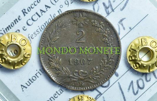 2 Centesimi 1907 Rr Monete Da Collezione