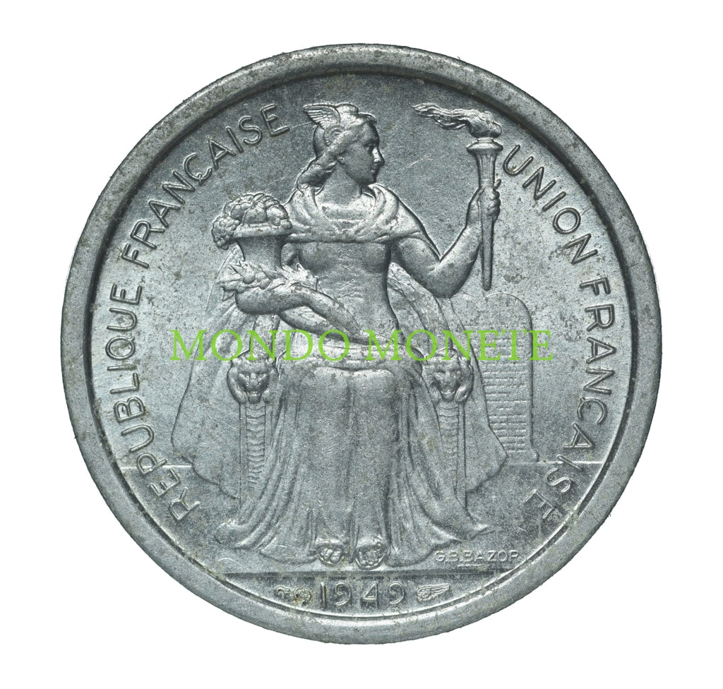 2 Francs 1949 Oceania Monete Da Collezione